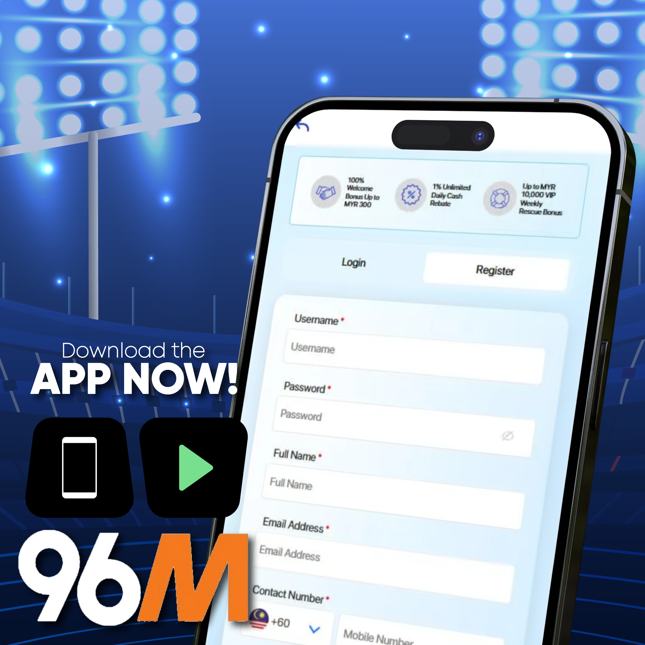 96m app in Malaysia