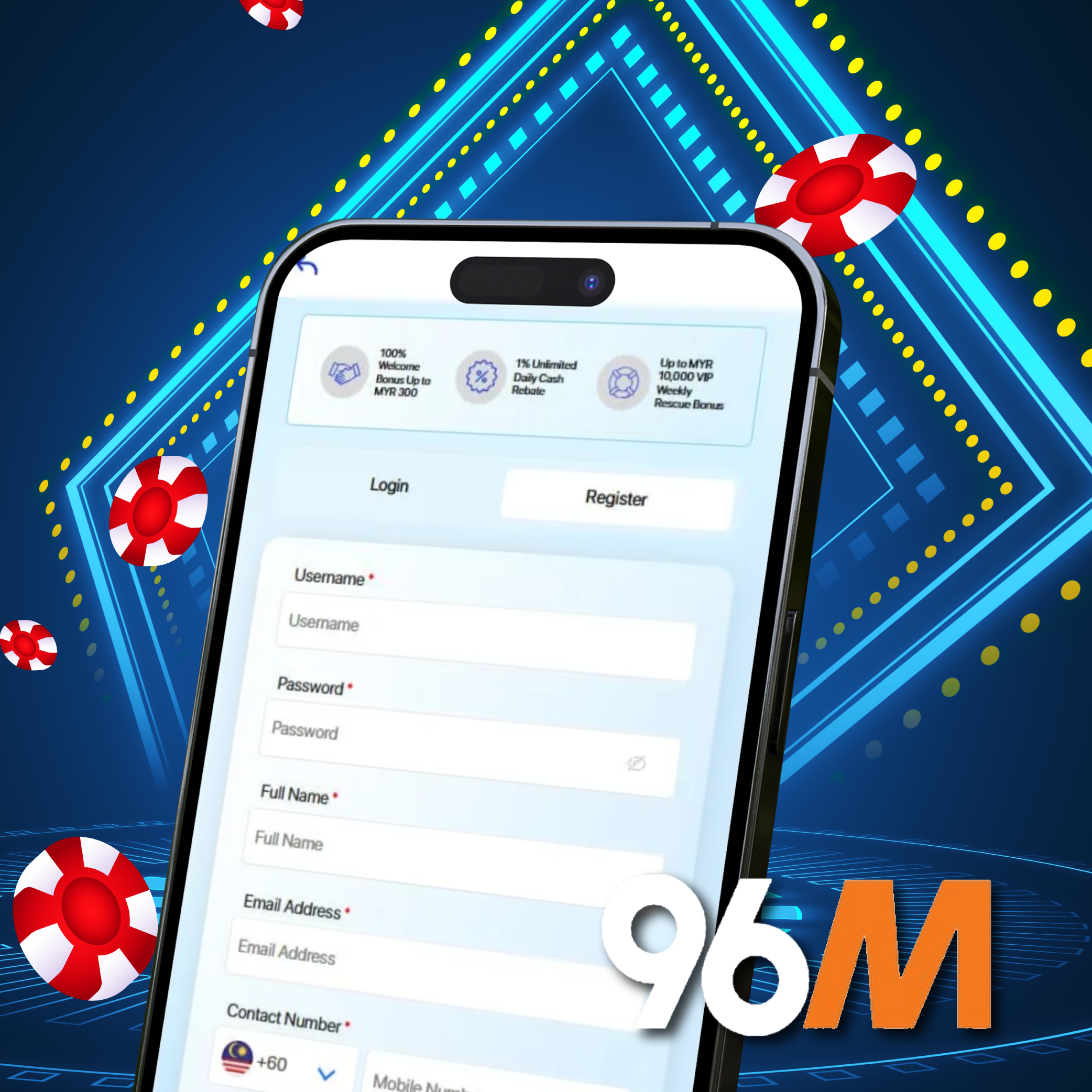 How to register at 96M Malaysia step by step guide